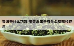 普洱茶什么功效 喝普洱生茶有什么功效和作用